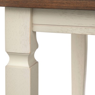 Maryland 5-Piece Walnut and White Extendable Dining Set