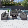 ALAULM 9 Pieces Patio Furniture Set, Rattan Wicker Outdoor Conversation Sets, Outdoor Furniture Sofa Set - 2 of 4