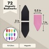 Bright Creations 72 Pack Rainbow Arrow Magnetic Bookmarks, Bulk Mini Magnet Page Clip Markers for Reading, 12 Colors, 1 x 0.5 In - 4 of 4