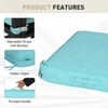Aoodor Patio Chair Cushions Set of 2, Water Resistant Outdoor Seat Cushions with Handle and Ties, Square Corner Cushions for Patio Furniture - 4 of 4