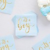 Sparkle and Bash 50 Pack Blue Party Napkins with Gold Foil It's a Boy for Baby Shower, Gender Reveal, 5 In, 3-Ply - 2 of 4