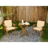 ARTPLAN Outdoor Chair Cushions for Patio Furniture, Waterproof Outdoor Cushions, Round Corner Patio Chair Cushions Set of 4 with Ties,17"x16"x2" - 2 of 4
