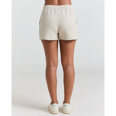 Samii Ryan | Smiley® Flourish Waffle Shorts, Tan, X-Large, 5