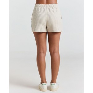 Samii Ryan | Smiley® Flourish Waffle Shorts, Tan, X-Large, 5 - 1 of 4