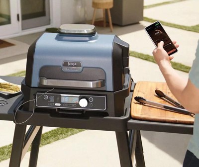  Ninja OG951 Woodfire Pro Connect Premium XL Outdoor Grill &  Smoker, Bluetooth, App Enabled, 7-in-1 Master Grill, BBQ Smoker, Outdoor  Air Fryer, Woodfire Technology, 2 Built-In Thermometers, Black : Everything  Else