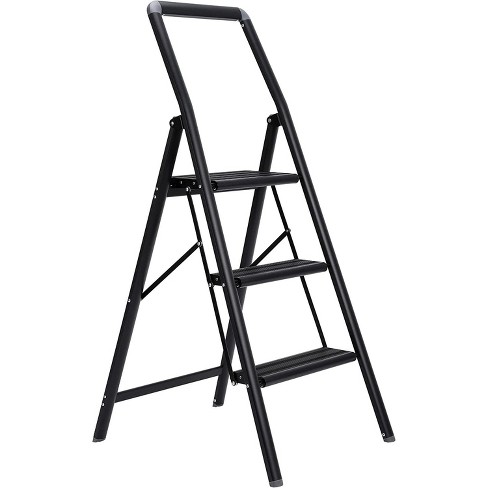 Rubbermaid 3-Step Aluminum Stepstool, Black