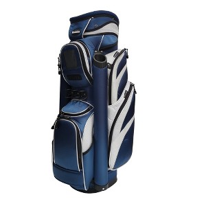 Revelation Golf Commander Deluxe Cart Bag 14-way Top - Navy / Silver - 1 of 1