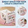 Children Room 49 in Kids Art Table, Large Kids Craft Table w/2 Chairs, Multi-Functional Art Desk w/ Storage Shelves - 3 of 4