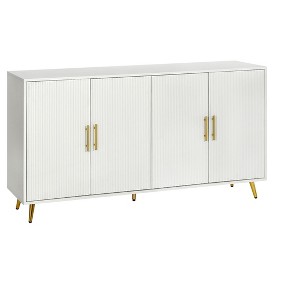 NicBex 60 Inch Rustic 4-Door Storage Cabinet with Adjustable Shelves for Living Room,Kitchen,Bedroom - 1 of 4