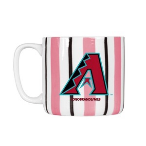 MLB Arizona Diamondbacks Striped Coffee Mug - 16oz: Ceramic Drinkware, Stemless Design - 1 of 1