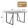 CAVINAS Modern Rustic Industrial Rectangular Dining Table for 4-6, Kitchen Table with 1.5" Thick Tabletop & Metal Legs, Desk for Kitchen Dining Room - 3 of 4