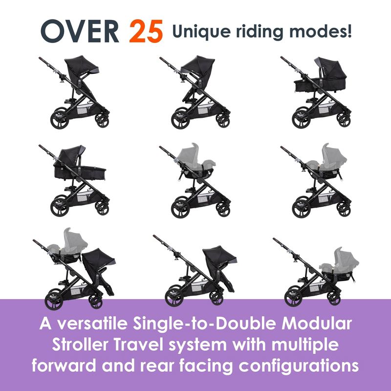Baby Trend Morph Single to Double Modular Stroller Travel System , 5 of 28