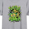 Women's - Teenage Mutant Ninja Turtles - Turtle Power New Oversized Graphic T-Shirt - 2 of 4