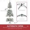 Whisen 7.5FT Unlit Snow Flocked Pine Artificial Christmas Tree with Realistic Branches - Green - 4 of 4