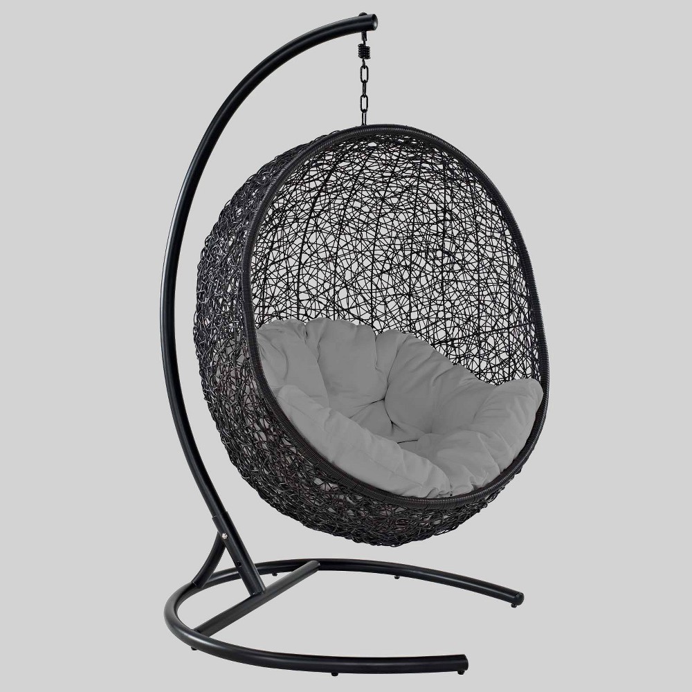 Encase Swing Outdoor Patio Lounge Chair Gray Modway