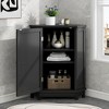 NicBex 31.4 Inch Bathroom Corner Cabinet with Adjustable Shelves for Dining Room,Bathroom,Kitchen - 2 of 4