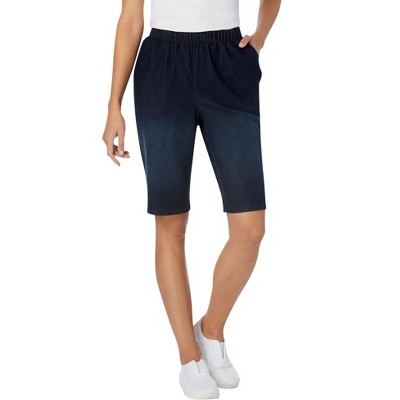 Woman Within Plus Size Fineline Denim Short