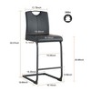 Bar Stools Set of 2, 26'' Counter Height Bar Stools for Kitchen Island, Barstools with Upholstered Counter Stools U Bar Chair for Dining Room - 3 of 4