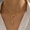 Snake Necklace - HTUTWOO™ Snake Cubic Zirconia Punk Snake Choker Necklaces, for Mother, Daughter, Sister, Friends and Everyday Wear - 2 of 4