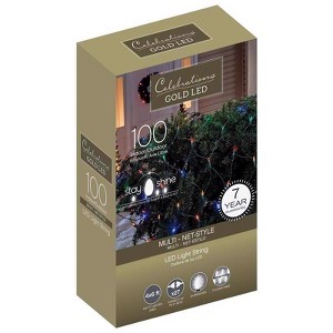 Celebrations Gold LED Mini Multicolored 100 ct Net Christmas Lights 6 ft. - 1 of 1
