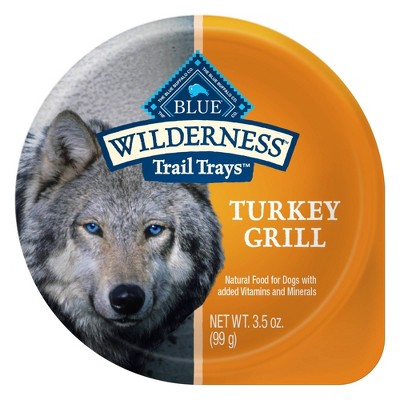 Blue Buffalo Wilderness Trail Trays Grain Free Turkey Grill Wet Dog Food - 3.5oz/12ct Pack