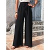 Coolmee Women's Wide Leg Pants High Waisted Palazzo Pants Work Casual Flowy Tie Knot Trousers with Pockets - 3 of 4
