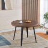 NicBex Minimalist Oval Extendable Dining Table with Black Metal Legs,Modern Kitchen Table Bar Table,Dining Room Furniture - 2 of 4