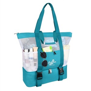 Catalonia Lareg Beach Tote with Cooler Compartment, Multi-functional Fashion HandBag for Women, Cooler Tote Bag, Mesh Tote - 1 of 4