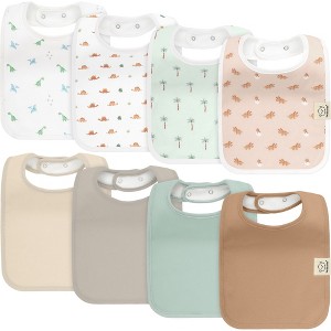 KeaBabies 8-Pack Organic Baby Bibs for Boy, Girl, Drool Bibs, Baby Bib for Girls, Boys,  Newborn Teething Bibs - 1 of 4