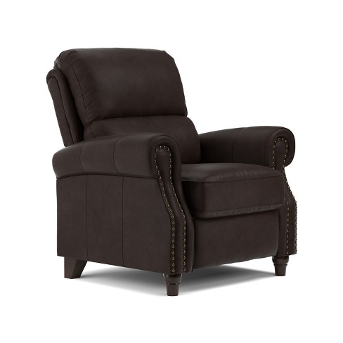 Push Back Recliner Chair Brown, Push Back Leather Recliner