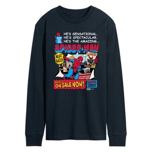 Men's - Marvel - Spider-Man He's Sensational Comic Long Sleeve Graphic T-Shirt - 1 of 3