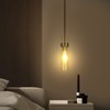 PAKOKULA 1-Light Silver Simple Mini Pendant Light with Clear Glass Shade - 2 of 4
