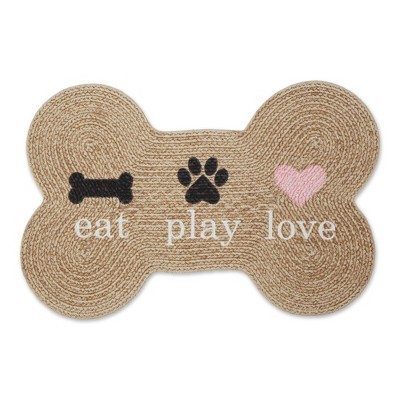 Bone Dry Stone Eat Play Love Bone Shaped Pet Mat