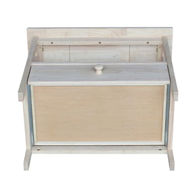 Unfinished Solid Parawood Mission TV Stand with Drawer
