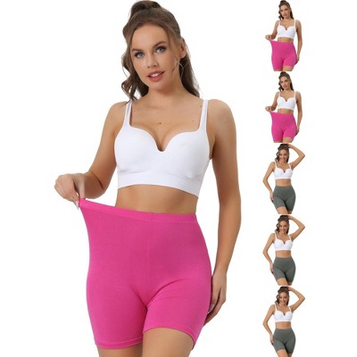 INSPIRE CHIC Women's Mid-Thigh Boxer Full Coverage Soft Stretch Boxer Briefs 6 Packs