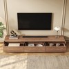 94.5" Modern Walnut TV Stand Media Console With Drawer Storage - 3 of 4