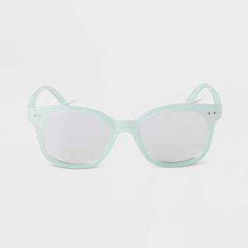 Women's Square Blue Light Filtering Reading Glasses - A New Day™ Light Mint Green