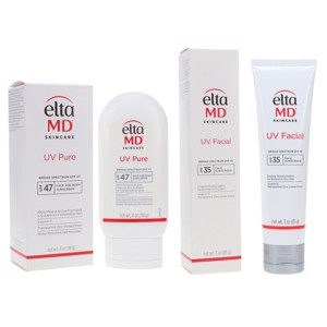 EltaMD UV Facial SPF35+ Broad Spectrum Moisturizing Facial Sunscreen 3oz & UV Pure SPF47 Broad Spectrum Face & Body 4oz Combo Pack - 1 of 4