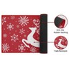 Christmas Doormat, Winter Snowflake & Reindeer Pattern, Indoor Outdoor Welcome Mat, Entryway Porch Home Decor Rug, Red - 4 of 4