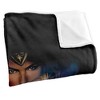 Kids' Wonder Woman Arms Crossed Silky Touch Blanket White 36X58 - 3 of 4