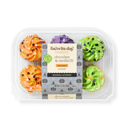 Halloween Large Cupcakes - 11.2oz/6ct - Favorite Day™