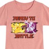 Girls' - Pokémon - Pikachu Mewtwo Battle Fitted Short Sleeve Graphic T-Shirt - 2 of 4