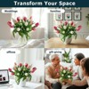BRINJOY 20-Pack Artificial Silk Tulips | PU Material Bouquet with Gift Box for Weddings, Parties & Home Decor - 3 of 4