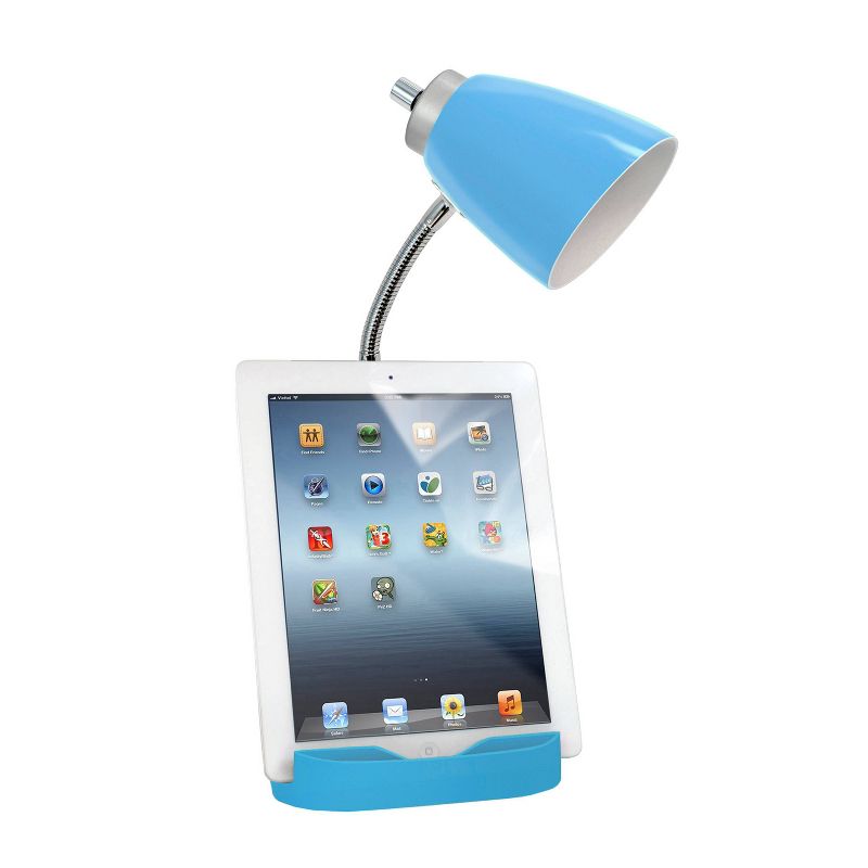 Gooseneck Organizer Desk Lamp with iPad Tablet Stand Book Holder and USB Port - LimeLights, 4 of 8