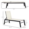 PAGED Pool Lounge Chairs Outdoor, Lawn Chairs with Wheels, 5-Level Adjustable Backrest for Patio, Poolside, Beach, Lawn - 3 of 4