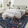 Machine Washable Geometric Area Rug - Non-Slip, Low Pile, Easy-Clean, Western Pattern for Living Room, Bedroom, or Entryway - 4 of 4
