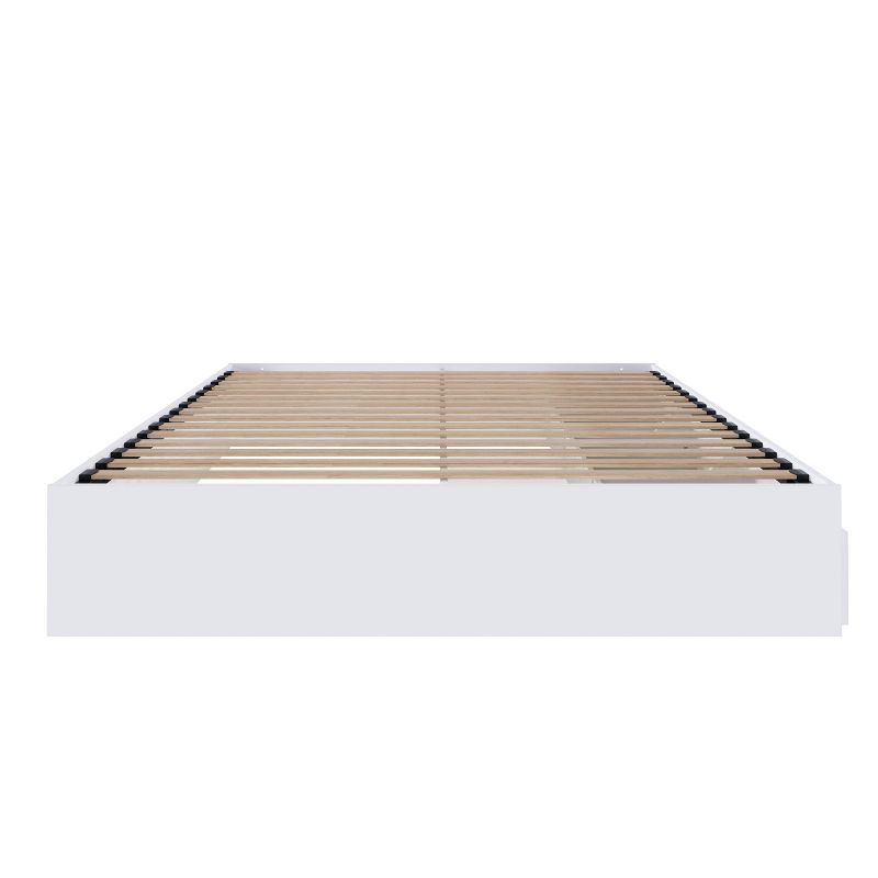 3 Drawer Storage Platform Bed White - Nexera, 4 of 11