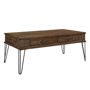 NicBex Rectangle/Square Coffee Table Cocktail Table with 2 Drawers and Metal Legs for Living Room,Bedroom,Brown - 1 of 4