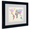 Trademark Fine Art -Michael Tompsett 'World Text Map 5' Matted Framed Art - 2 of 4