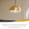 Novogratz X Globe Hazel 1-Light Matte Brass Pendant Lighting - Globe Electric: Retro Dome, Kitchen, ETL Listed - 3 of 4